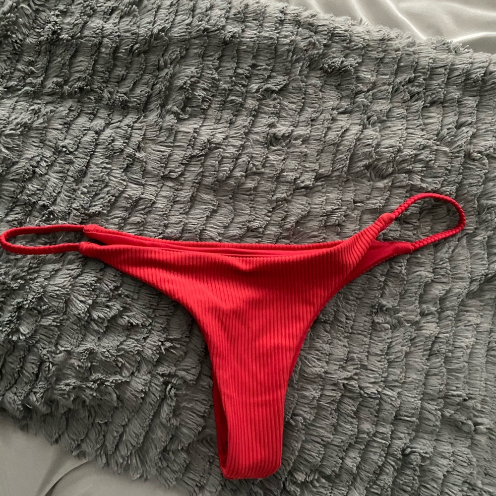 Frankies bikinis red thong bikini